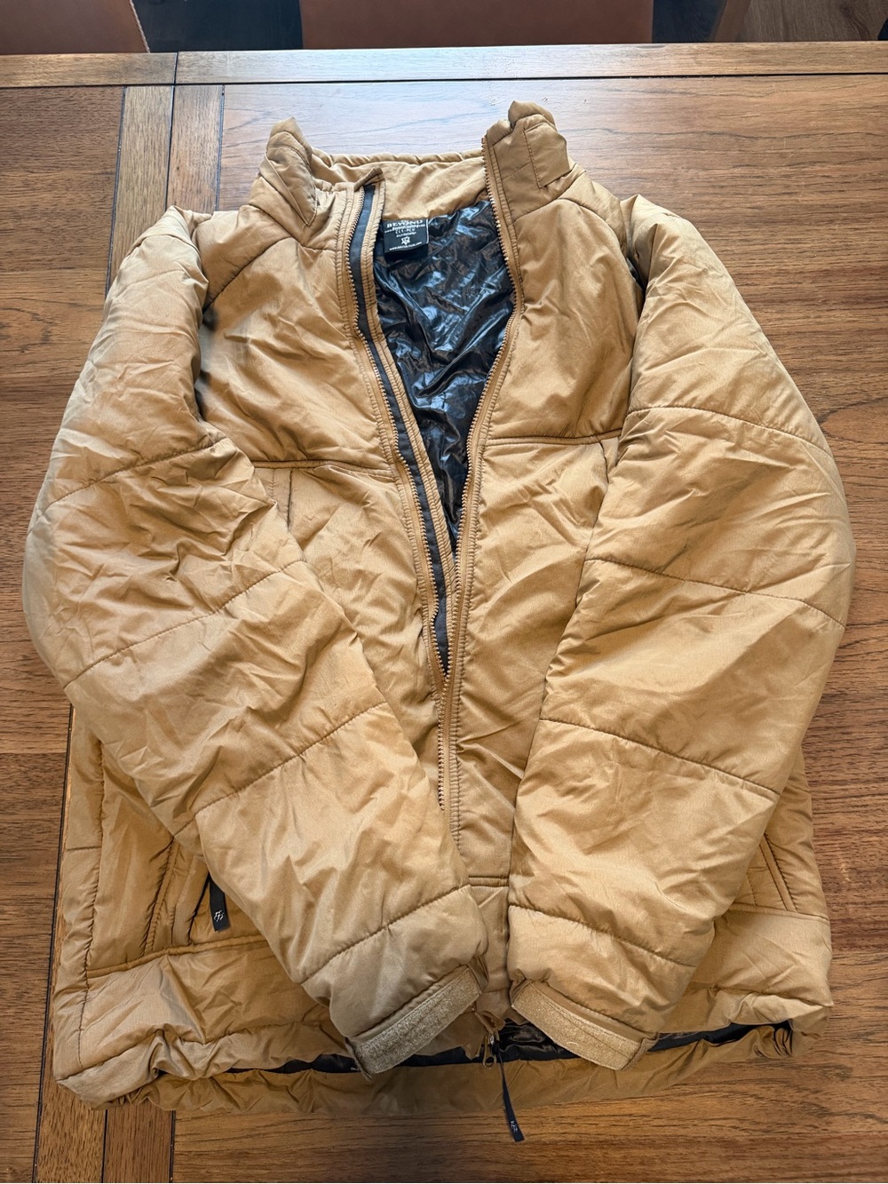 Beyond Men's Quilted Puffer Jacket in Tan - Lightweight Insulated Coat